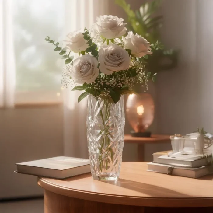 Florero de Vidrio Labrado Brillante 30 cm - Imagen 2