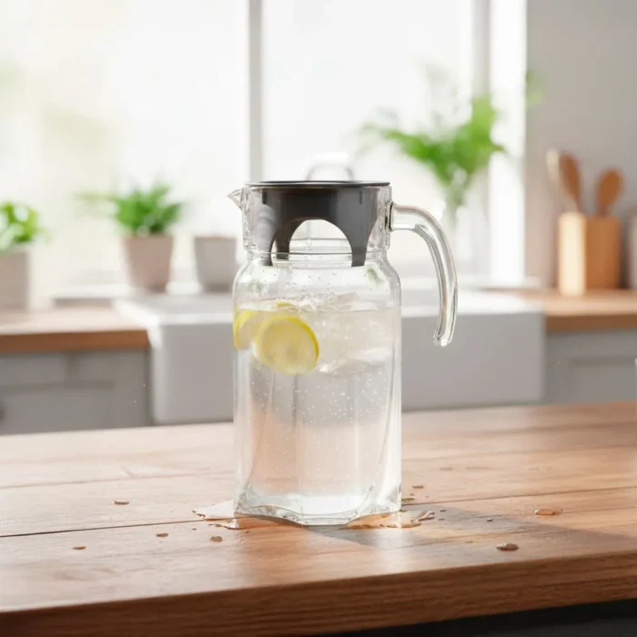 Jarra Luna de Vidrio con Tapa Gris de 1.7 L - Imagen 2