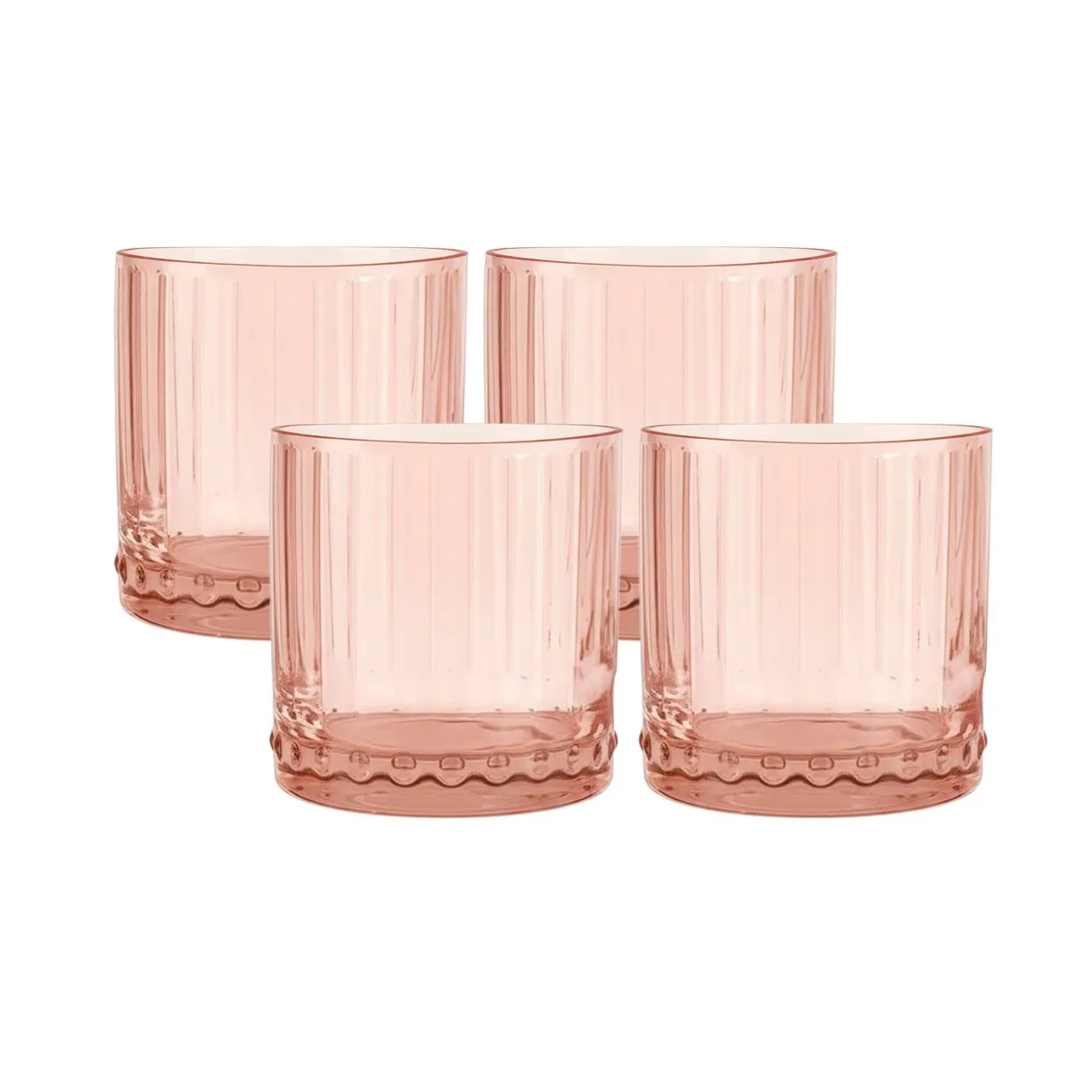 184759-1200-auto Set de Vasos de Vidrio Galata Rocks Apricot 341 ml | 11.05 oz 4 Piezas - Imagen 1