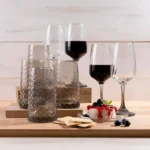 Set de Copas y Vasos de Vidrio Gris 8 Piezas - Imagen 2