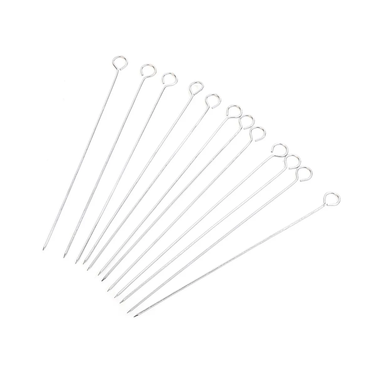 184978-1200-auto Juego de Palo de Metal para Brocheta 30 cm | 12 Piezas - Imagen 1