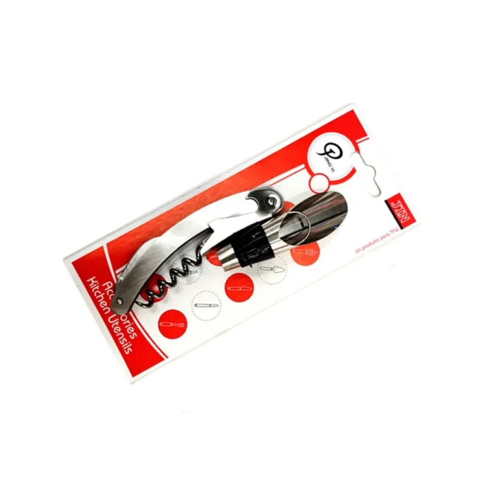 Set Abridor de Vino de Acero Inoxidable 2 Piezas - Imagen 3