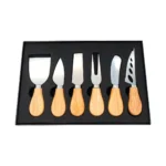 Juego de Utensilios para Queso con Mango de Madera 6 Piezas