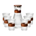 Set de Jarra Decanter de Borosilicato 7 Piezas