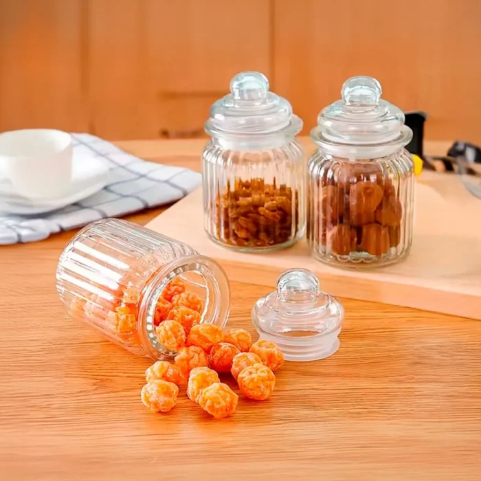 Set de Frascos con Tapa de Vidrio 280 ml 3 Piezas - Imagen 2