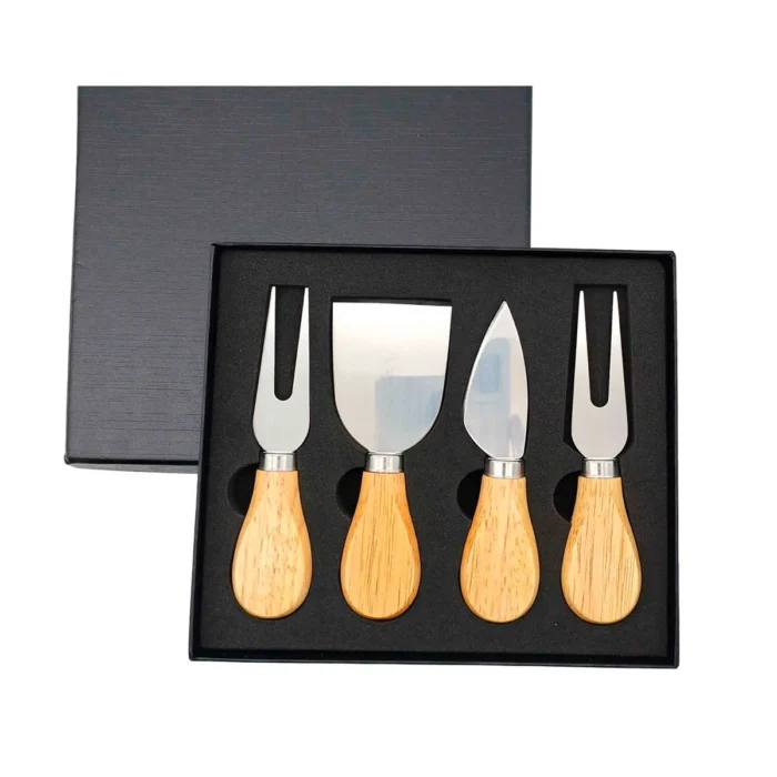 Juego de Utensilios para Queso con Mango de Madera 4 Piezas - Imagen 3