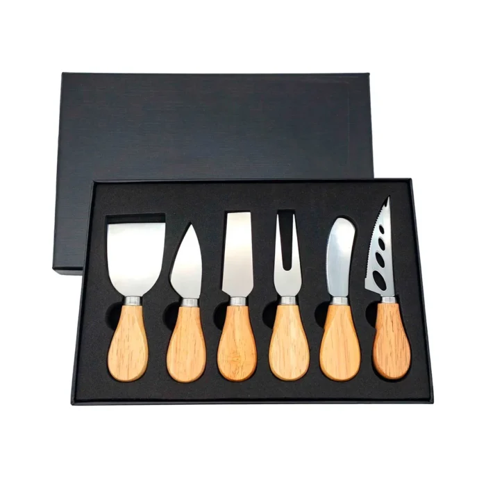 Juego de Utensilios para Queso con Mango de Madera 6 Piezas - Imagen 3