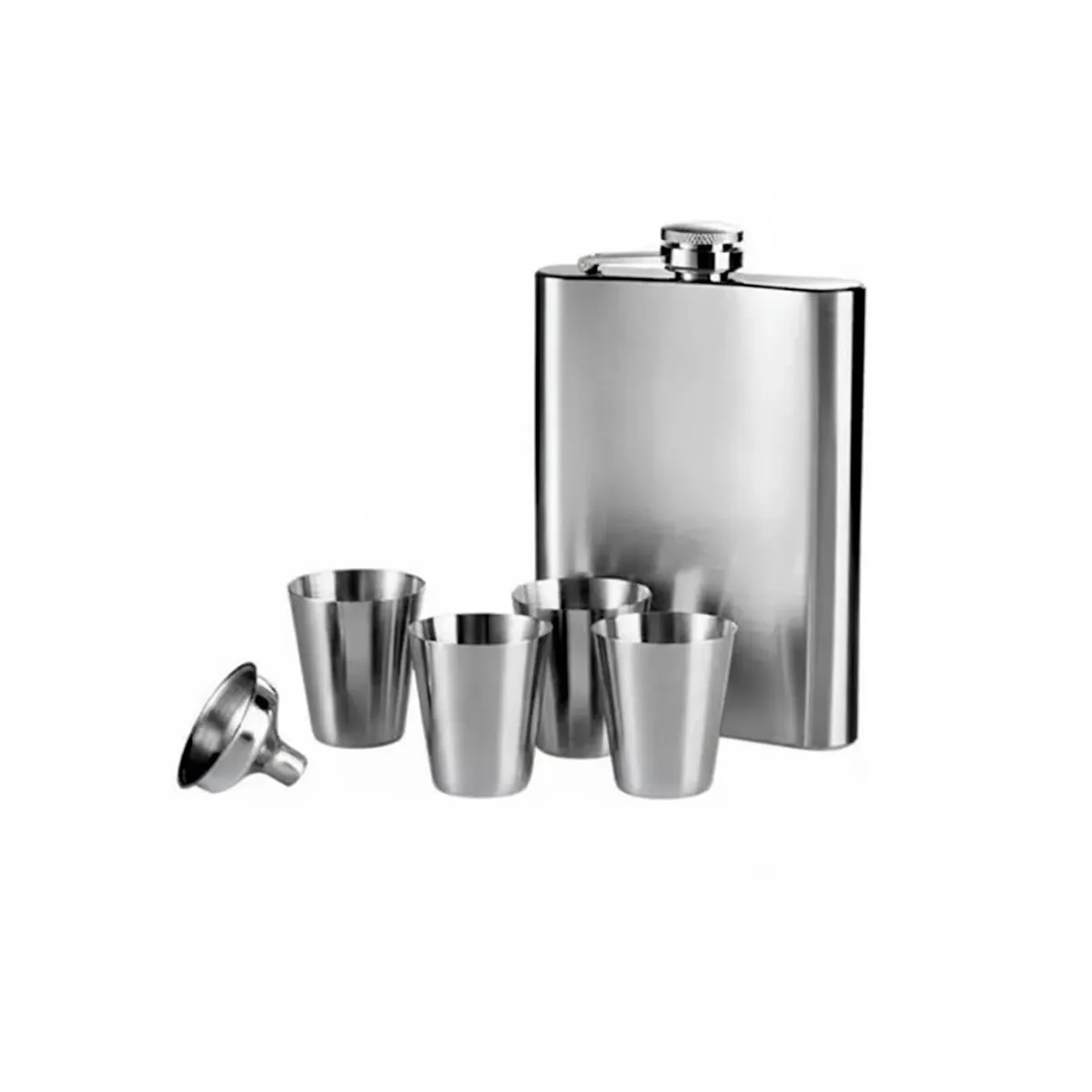 185125-1200-auto Set de Licorera Cantimplora de Acero Inoxidable 5 Piezas - Imagen 1