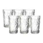 Set de Vasos Altos Labrado de Vidrio 350 ml | 11.83 oz 6 Piezas