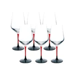 Set de Copas para Vino Caliz Aurum Rojo de Vidrio 400 ml | 13.52 oz 6 Piezas
