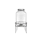 Dispensador de Vidrio con Rack y Tapa 5 L