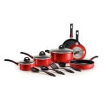 Juego de Ollas Everyday Rojo + Utensilios 13 Piezas