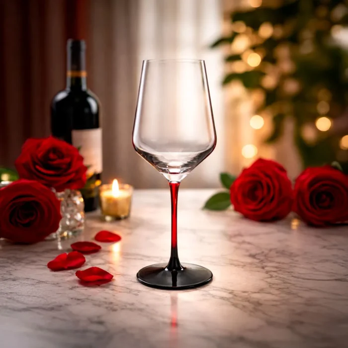 Set de Copas para Vino Caliz Aurum Rojo de Vidrio 400 ml | 13.52 oz 6 Piezas - Imagen 2