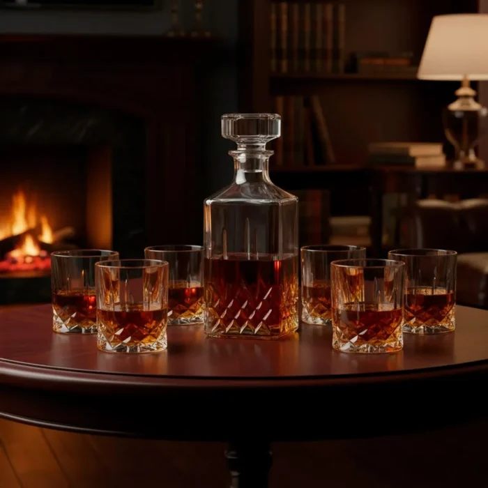 Set de Licorera sin Jebe con Vasos de Vidrio 7 Piezas - Imagen 2