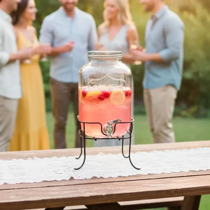 Dispensador de Vidrio con Rack y Tapa 5 L - Imagen 2