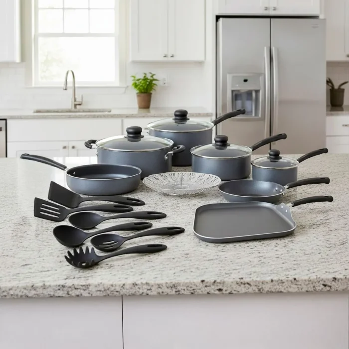Juego de Ollas y Utensilios Primeware Grafito 18 Piezas - Imagen 2