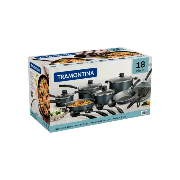 Juego de Ollas y Utensilios Primeware Grafito 18 Piezas - Imagen 3