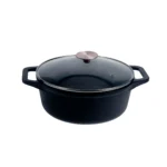 Olla Horno Holandes de Hierro Fundido Esmaltado con Tapa de Vidrio 3.8 L | 4 QT