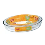 Juego de Fuentes Ovaladas de Vidrio Refractario 2 Piezas