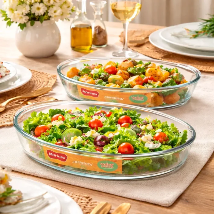 Juego de Fuentes Ovaladas de Vidrio Refractario 2 Piezas - Imagen 2