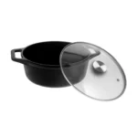 Olla Horno Holandes de Hierro Fundido Esmaltado con Tapa de Vidrio 3.8 L | 4 QT - Imagen 5