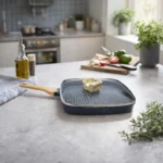 Sartén Gril Granito Cuadrada con Tapa de Vidrio Gris 28 cm - Imagen 2