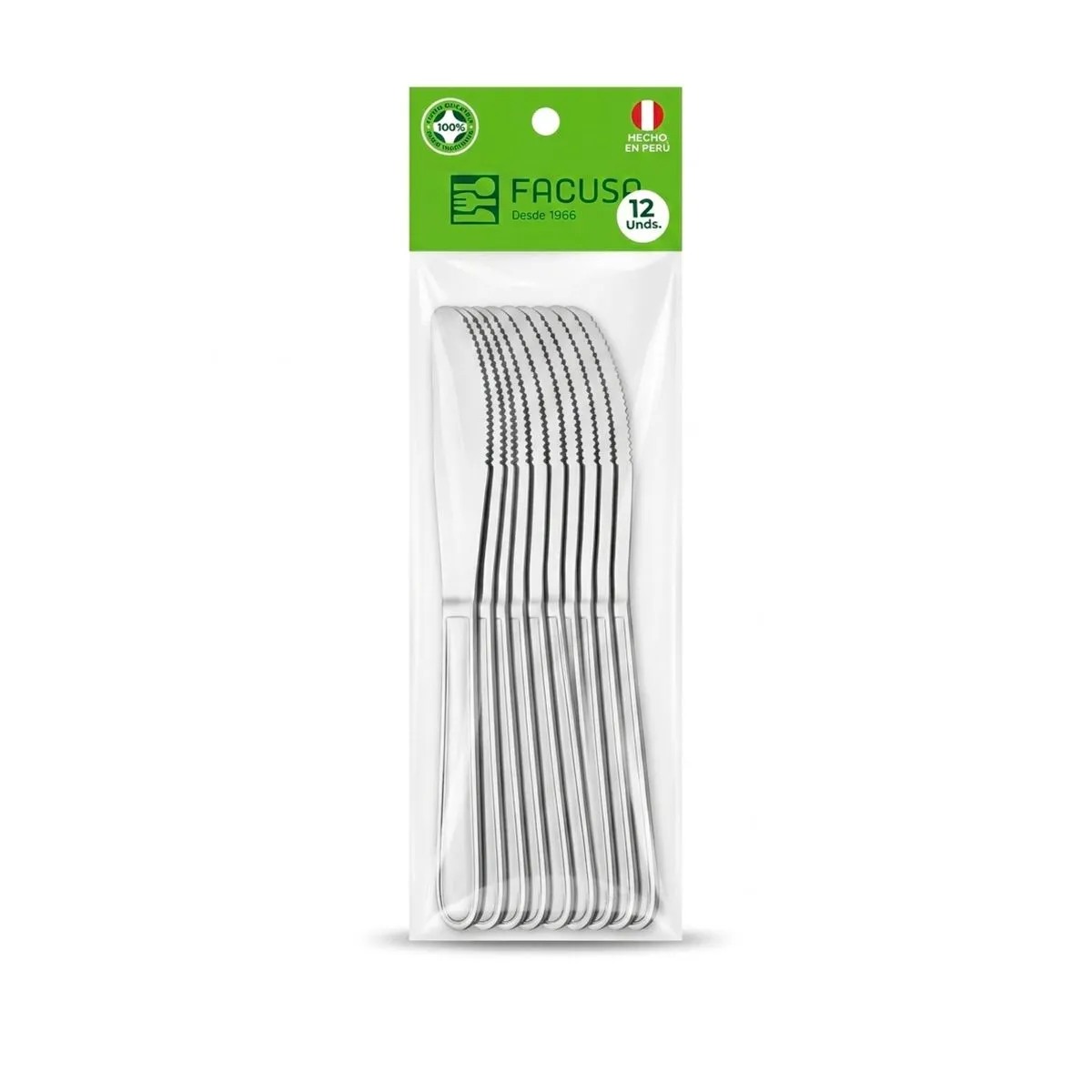 188107-1200-auto Juego de Cuchillos para Mesa de Acero Inoxidable Clásico Facusa - Imagen 1