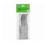 Juego de Cuchillos para Mesa de Acero Inoxidable Curva 12 Piezas Facusa