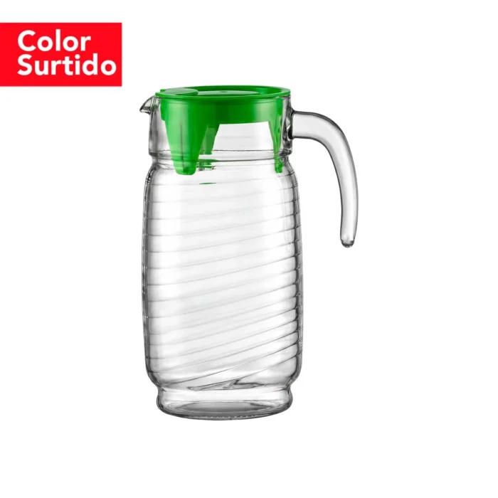 Jarra de Vidrio Spira con Tapa (Color Surtido) 1.8 L Ichimatsu - Imagen 3