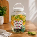 Dispensador de Vidrio Cuadrado Blanco 3 L Herevin - Imagen 2