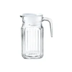 Jarra de Vidrio Mix con Tapa Blanca 500 ml Ichimatsu