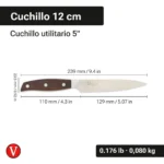 Cuchillo Multiuso Mango de Madera 5" | 13 cm Victoria - Imagen 3