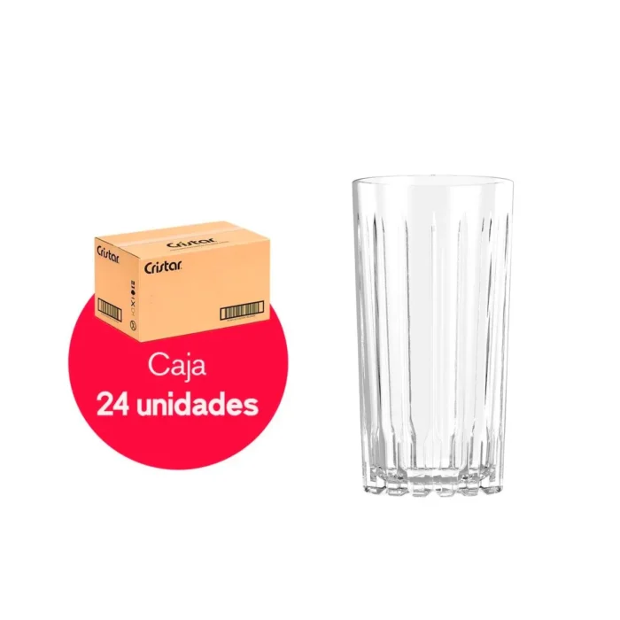 Caja x 24 Vasos de Vidrio Bebidas Bali 414 ml | 14 oz Cristar - Imagen 2