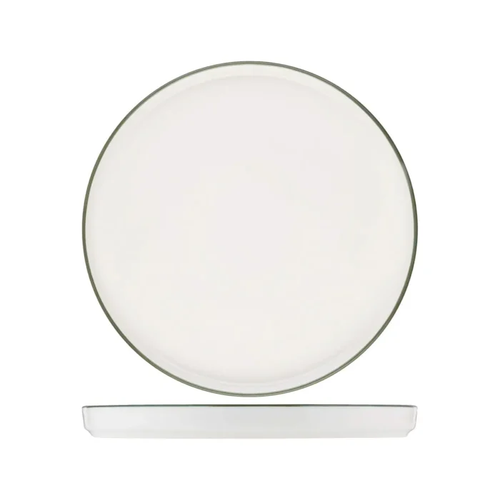 Caja x 6 Platos Tendidos de Porcelana Modest Green 28 cm ID Fine - Imagen 2