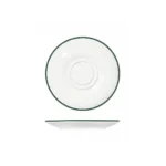 Caja x 12 Platos Té de Porcelana Modest Green 16 cm ID Fine - Imagen 2