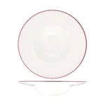 Caja x 6 Platos Pasta de Porcelana Modest Maroon 29 cm ID Fine - Imagen 2