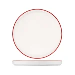 Caja x 6 Platos Tendidos de Porcelana Modest Maroon 25.5 cm ID Fine - Imagen 2