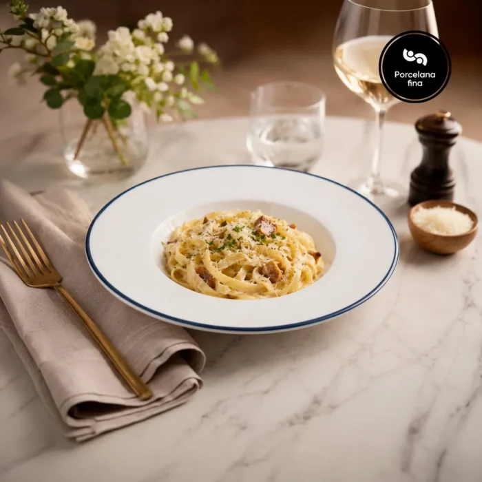 Caja x 6 Platos Pasta de Porcelana Modest Navy 29 cm ID Fine - Imagen 3