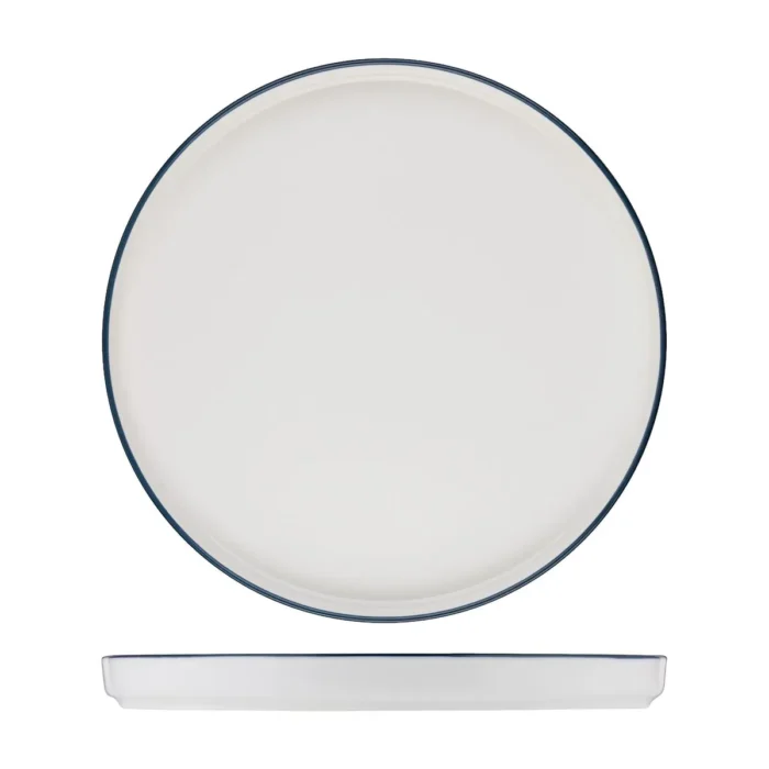 Caja x 6 Platos Tendidos de Porcelana Modest Navy 28 cm ID Fine - Imagen 2