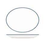 Caja x 6 Fuentes Ovaladas de Porcelana Modest Navy 31 cm ID Fine