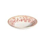 Caja x 12 Platos Hondos de Porcelana Napoli Maroon 25 cm ID Fine