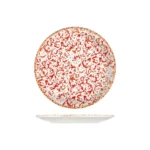 Caja x 12 Platos Tendidos de Porcelana Napoli Maroon 19 cm ID Fine - Imagen 2