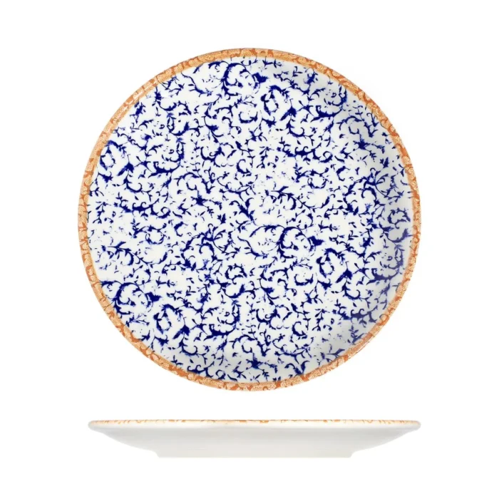 Caja x 12 Platos Tendidos de Porcelana Napoli Navy 27 cm ID Fine - Imagen 3