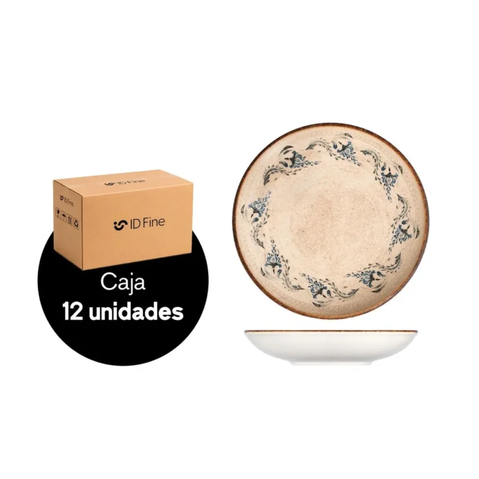 Caja x 12 Platos Hondos de Porcelana Voyage Navy 20 cm ID Fine - Imagen 3