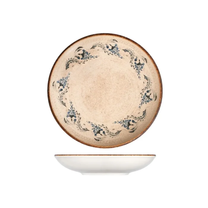 Caja x 12 Platos Hondos de Porcelana Voyage Navy 20 cm ID Fine - Imagen 2