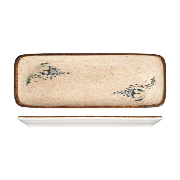Caja x 6 Fuentes Rectangulares de Porcelana Voyage Navy 30 cm ID Fine - Imagen 2