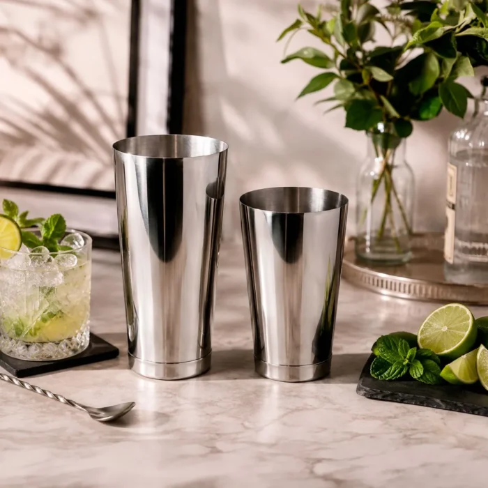 Coctelera de Acero Inoxidable Boston Plateado 550 ml | 820 ml - Imagen 2