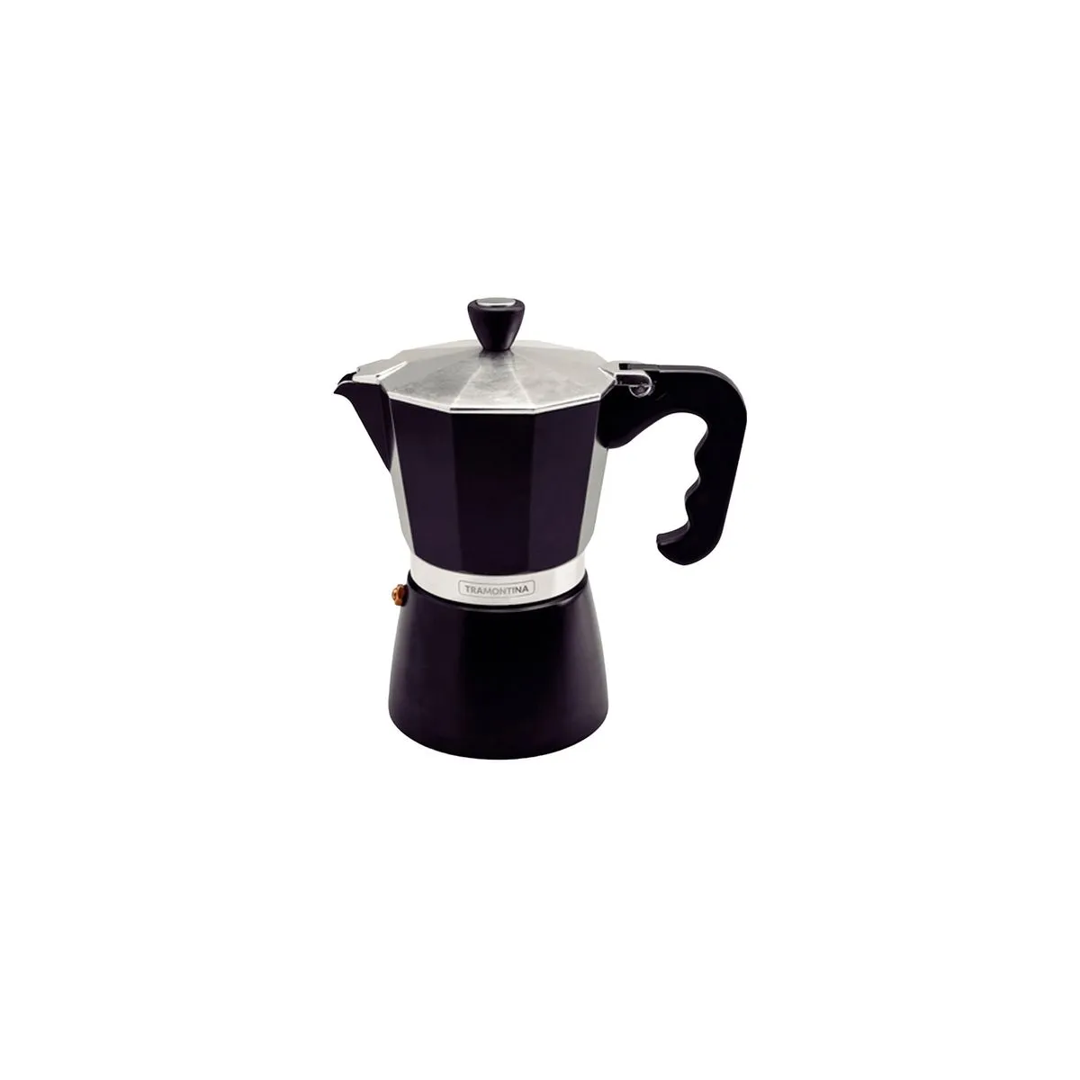 190081-1200-auto Cafetera Espresso Italiana de Aluminio 320 ml Negro Tramontina - Imagen 1