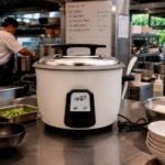 Olla Arrocera de Aluminio Blanco con Tapa 10 L Ichimatsu - Imagen 2