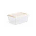 Caja Conservadora de Plástico Crema 1.1 L | 17.2 cm Basa